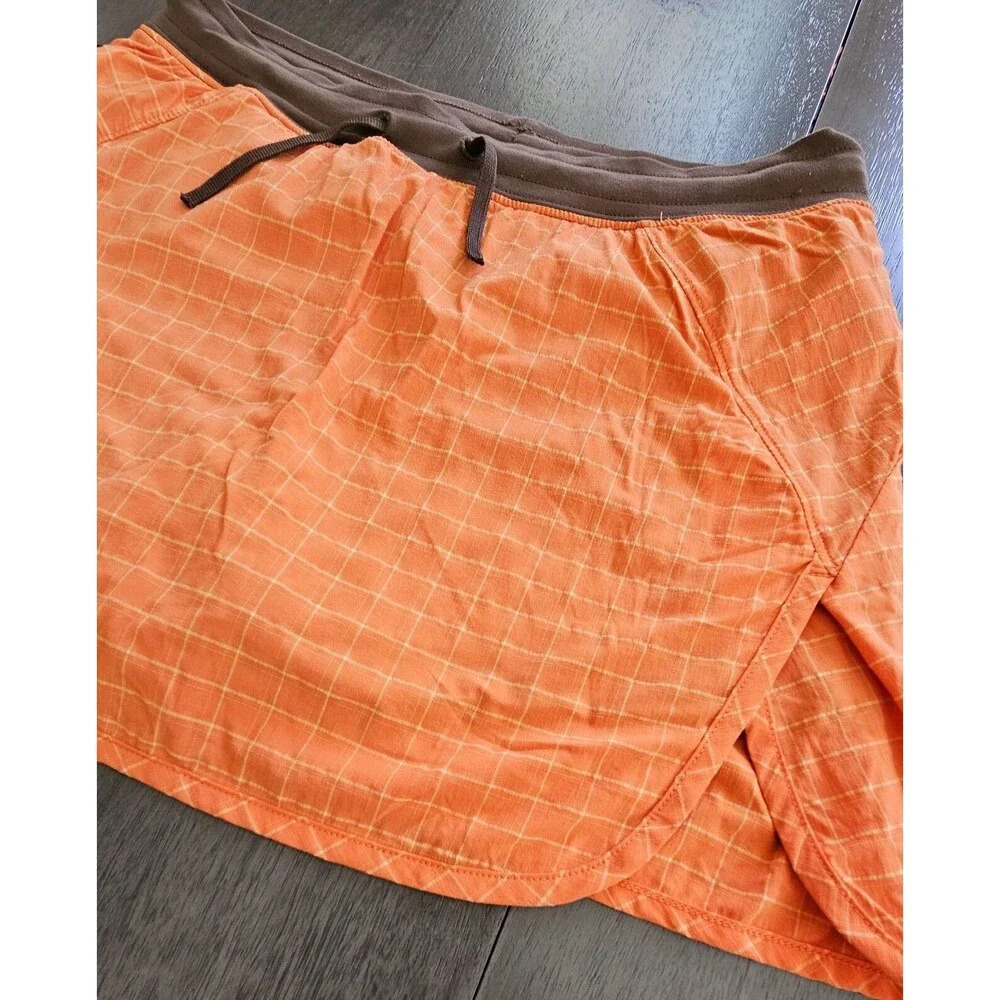 Mountain Hard Wear Checkered Pacer Skort Short Skirt Orange Brown Gorpcore - Picture 3 of 11
